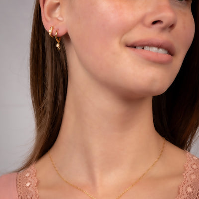 Moonbud Huggie Hoops Earrings
