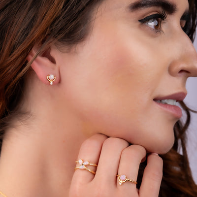 Opal Pop Stud Earrings