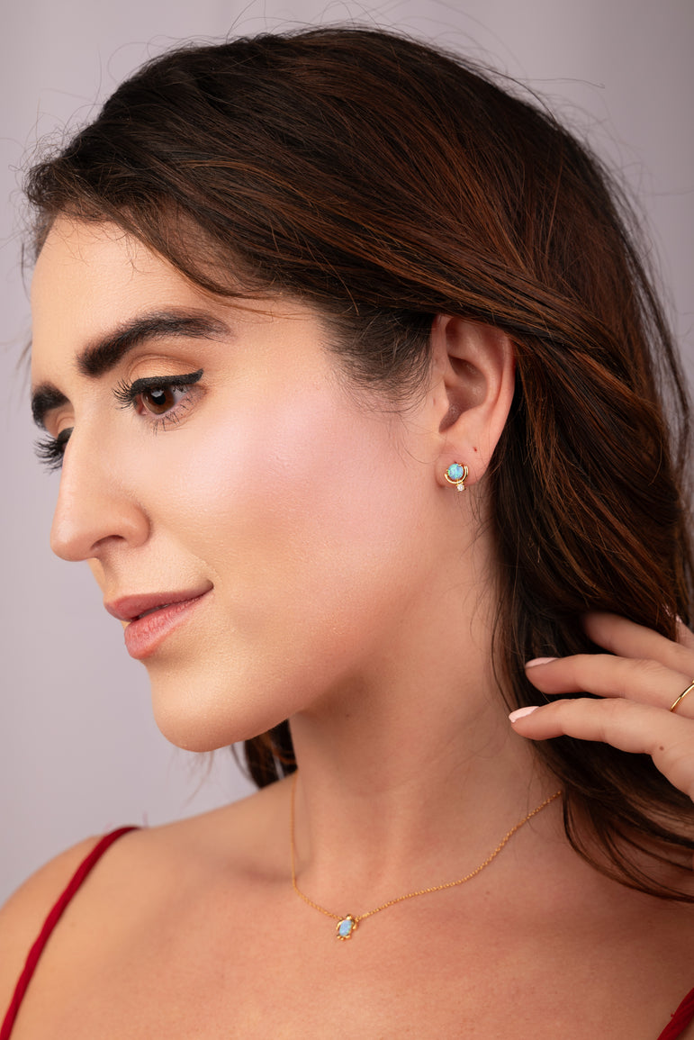 Opal Pop Stud Earrings