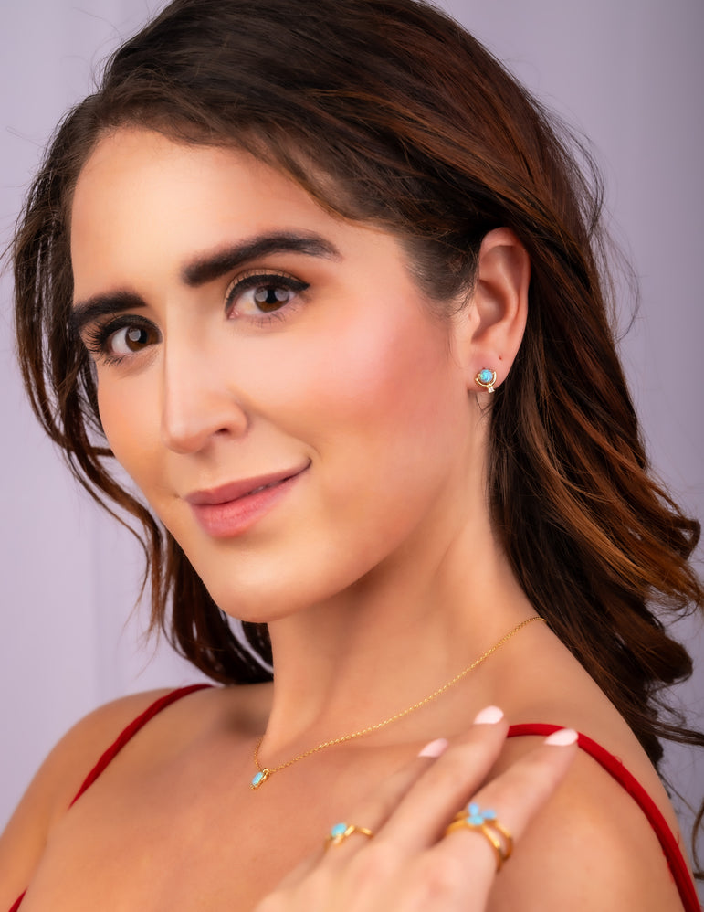Opal Pop Stud Earrings