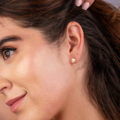 OpalWhirl Stud Earrings