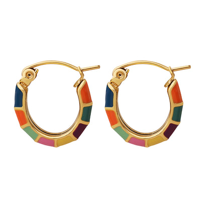 Carnival Huggie Hoops Earrings