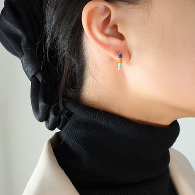 Carnival Huggie Hoops Earrings