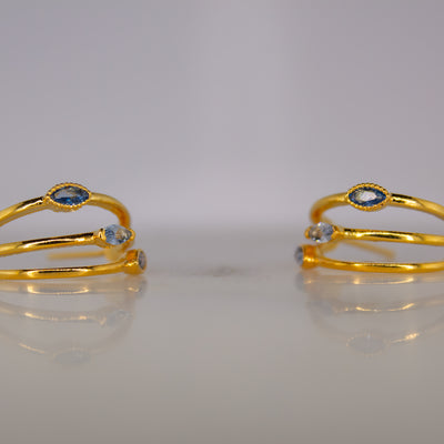 Trinity Drop Stud Earrings