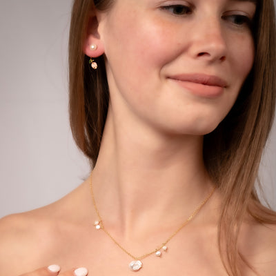 Rosy Whispers Stud Earrings