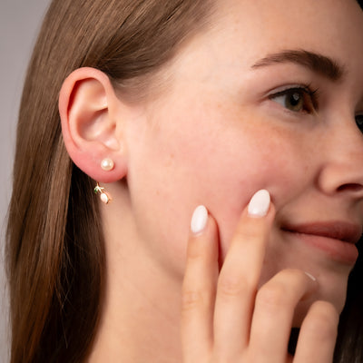 Rosy Whispers Stud Earrings
