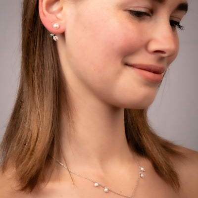 Rosy Whispers Stud Earrings