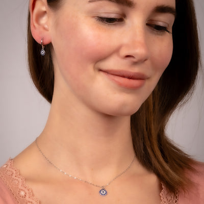 Watchful Sparkles Huggie Earrings