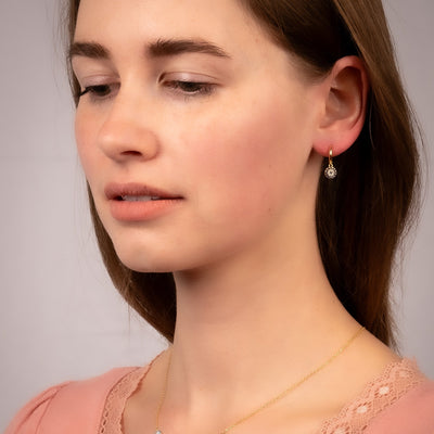 Watchful Sparkles Huggie Earrings
