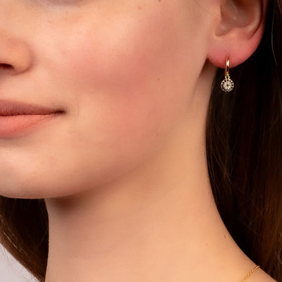 Watchful Sparkles Huggie Earrings