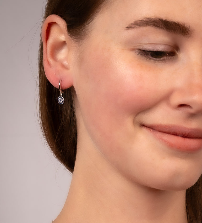 Watchful Sparkles Huggie Earrings