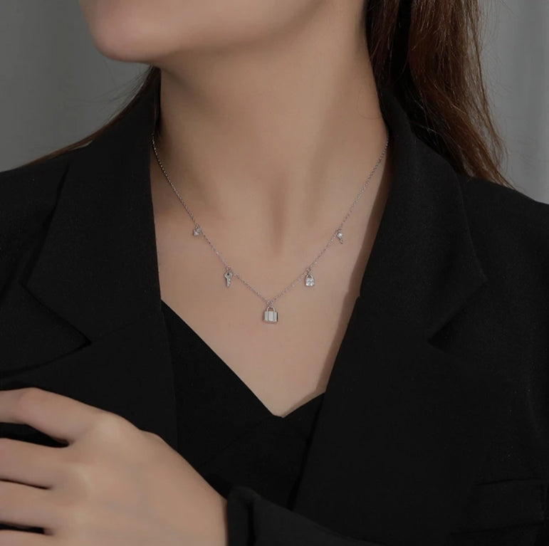 Love Lock Charm Necklace