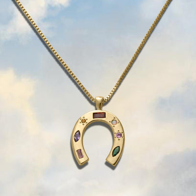 Horseshoe Confetti Necklace