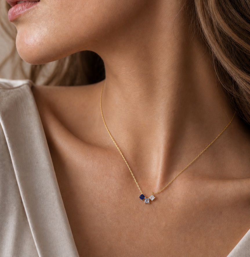 Blue Wink Necklace