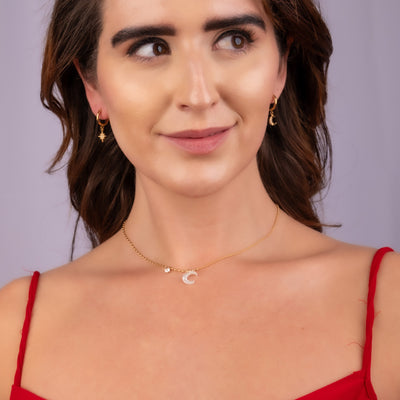 Midnight Magic Hoops Earrings