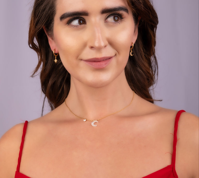 Midnight Magic Hoops Earrings