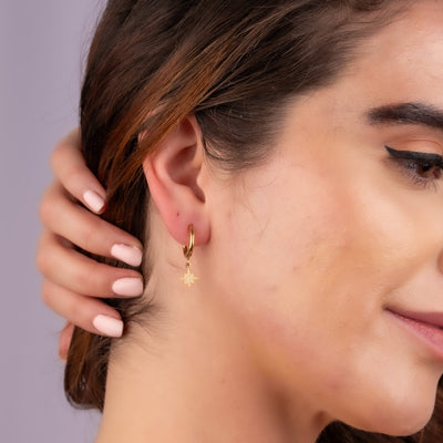 Midnight Magic Hoops Earrings
