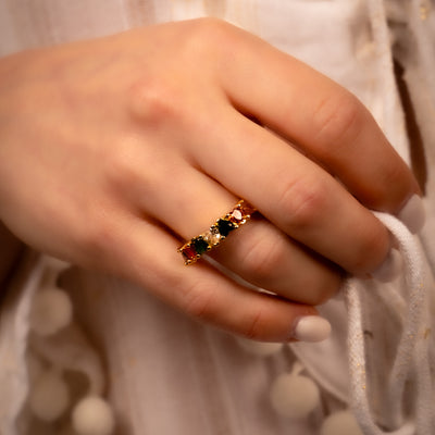 Heartstrings Rainbow Ring