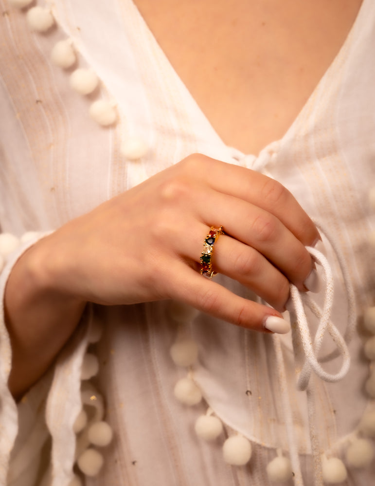 Heartstrings Rainbow Ring