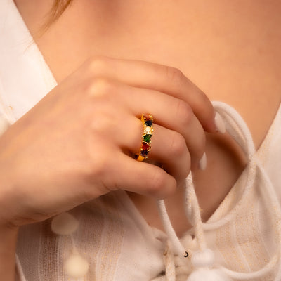 Heartstrings Rainbow Ring
