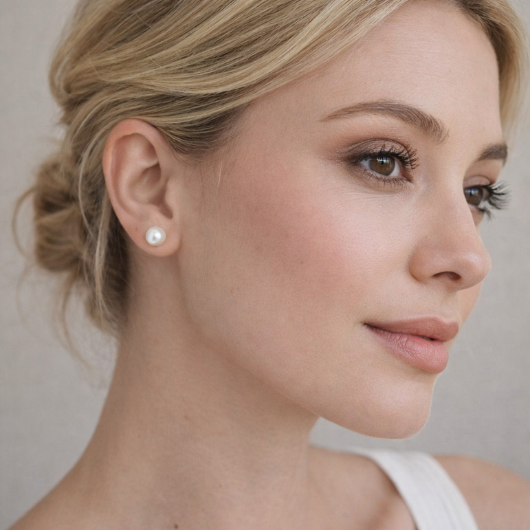 Pearly Dot Stud Earrings